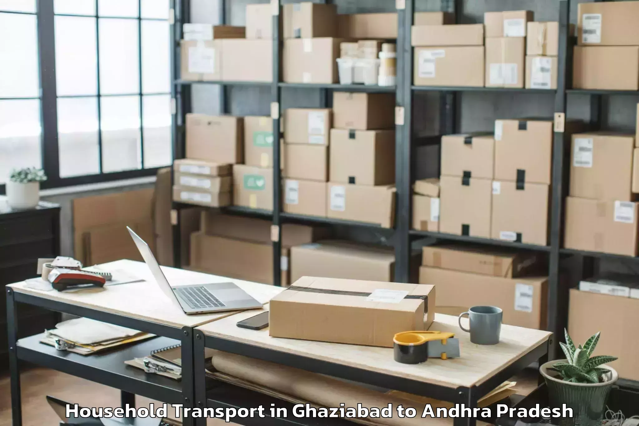 Trusted Ghaziabad to Podili Household Transport